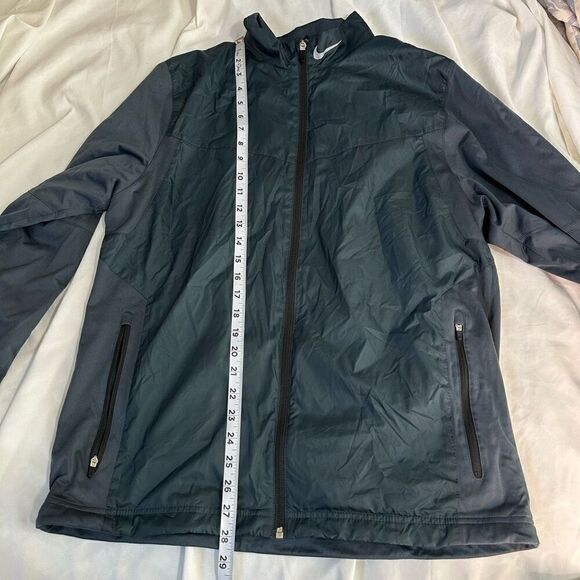 Nike Shield Golf Windproof Jacket Mens Medium Gray Blue Lightweight Activewear - Picture 7 of 10